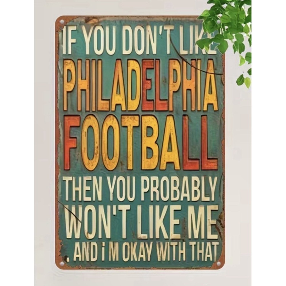 New Philadelphia Eagles Metal 8"x 12" Tin Sign NFL Man Cave Bar Garage Decor